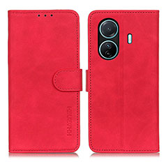 Coque Portefeuille Livre Cuir Etui Clapet K03Z pour Vivo iQOO Z6 Pro 5G Rouge