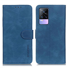 Coque Portefeuille Livre Cuir Etui Clapet K03Z pour Vivo V21e 4G Bleu