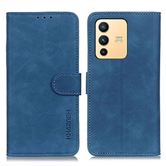 Coque Portefeuille Livre Cuir Etui Clapet K03Z pour Vivo V23 5G Bleu