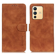 Coque Portefeuille Livre Cuir Etui Clapet K03Z pour Vivo V23 5G Marron