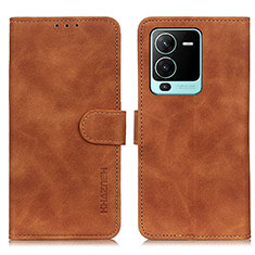 Coque Portefeuille Livre Cuir Etui Clapet K03Z pour Vivo V25 Pro 5G Marron