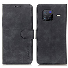 Coque Portefeuille Livre Cuir Etui Clapet K03Z pour Vivo X80 5G Noir