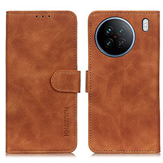 Coque Portefeuille Livre Cuir Etui Clapet K03Z pour Vivo X90 5G Marron