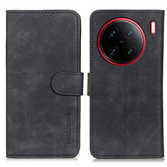 Coque Portefeuille Livre Cuir Etui Clapet K03Z pour Vivo X90 Pro+ Plus 5G Noir