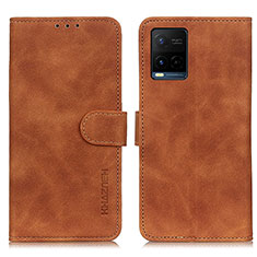 Coque Portefeuille Livre Cuir Etui Clapet K03Z pour Vivo Y21s Marron