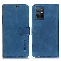 Coque Portefeuille Livre Cuir Etui Clapet K03Z pour Vivo Y30 5G Bleu