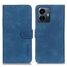 Coque Portefeuille Livre Cuir Etui Clapet K03Z pour Vivo Y77e t1 Bleu