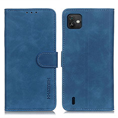 Coque Portefeuille Livre Cuir Etui Clapet K03Z pour Wiko Y82 Bleu