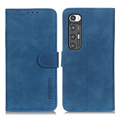 Coque Portefeuille Livre Cuir Etui Clapet K03Z pour Xiaomi Mi 10S 5G Bleu