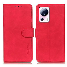 Coque Portefeuille Livre Cuir Etui Clapet K03Z pour Xiaomi Mi 13 Lite 5G Rouge