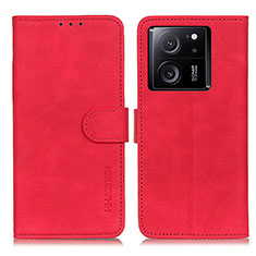 Coque Portefeuille Livre Cuir Etui Clapet K03Z pour Xiaomi Mi 13T Pro 5G Rouge