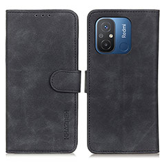 Coque Portefeuille Livre Cuir Etui Clapet K03Z pour Xiaomi Poco C55 Noir