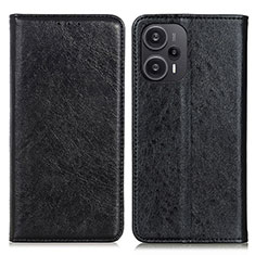 Coque Portefeuille Livre Cuir Etui Clapet K03Z pour Xiaomi Poco F5 5G Noir