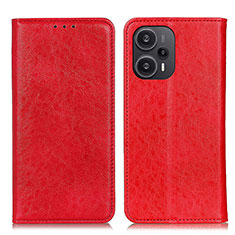 Coque Portefeuille Livre Cuir Etui Clapet K03Z pour Xiaomi Poco F5 5G Rouge