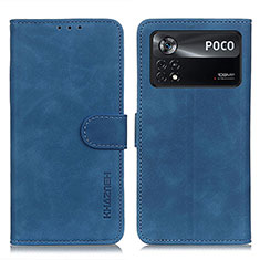 Coque Portefeuille Livre Cuir Etui Clapet K03Z pour Xiaomi Poco X4 Pro 5G Bleu