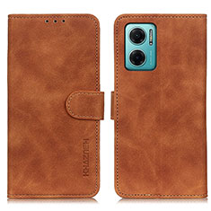 Coque Portefeuille Livre Cuir Etui Clapet K03Z pour Xiaomi Redmi 10 5G Marron