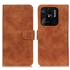 Coque Portefeuille Livre Cuir Etui Clapet K03Z pour Xiaomi Redmi 10C 4G Marron