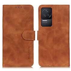 Coque Portefeuille Livre Cuir Etui Clapet K03Z pour Xiaomi Redmi K50 Pro 5G Marron