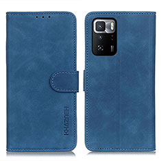Coque Portefeuille Livre Cuir Etui Clapet K03Z pour Xiaomi Redmi Note 10 Pro 5G Bleu