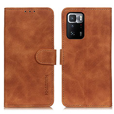 Coque Portefeuille Livre Cuir Etui Clapet K03Z pour Xiaomi Redmi Note 10 Pro 5G Marron