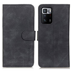 Coque Portefeuille Livre Cuir Etui Clapet K03Z pour Xiaomi Redmi Note 10 Pro 5G Noir