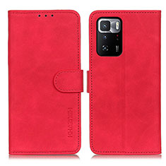 Coque Portefeuille Livre Cuir Etui Clapet K03Z pour Xiaomi Redmi Note 10 Pro 5G Rouge
