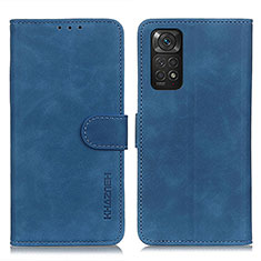 Coque Portefeuille Livre Cuir Etui Clapet K03Z pour Xiaomi Redmi Note 11 4G (2022) Bleu