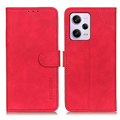 Coque Portefeuille Livre Cuir Etui Clapet K03Z pour Xiaomi Redmi Note 12 Explorer Rouge