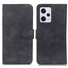 Coque Portefeuille Livre Cuir Etui Clapet K03Z pour Xiaomi Redmi Note 12 Pro+ Plus 5G Noir