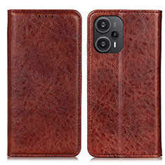 Coque Portefeuille Livre Cuir Etui Clapet K03Z pour Xiaomi Redmi Note 12 Turbo 5G Marron