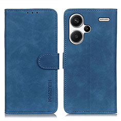 Coque Portefeuille Livre Cuir Etui Clapet K03Z pour Xiaomi Redmi Note 13 Pro+ Plus 5G Bleu