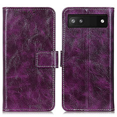 Coque Portefeuille Livre Cuir Etui Clapet K04Z pour Google Pixel 7a 5G Violet