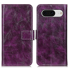 Coque Portefeuille Livre Cuir Etui Clapet K04Z pour Google Pixel 8 5G Violet