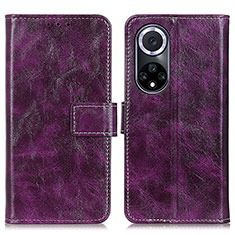 Coque Portefeuille Livre Cuir Etui Clapet K04Z pour Huawei Honor 50 5G Violet