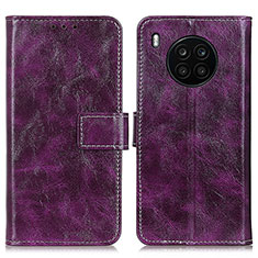 Coque Portefeuille Livre Cuir Etui Clapet K04Z pour Huawei Honor 50 Lite Violet