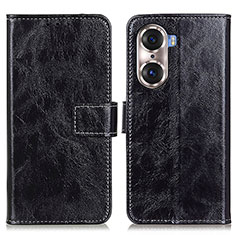 Coque Portefeuille Livre Cuir Etui Clapet K04Z pour Huawei Honor 60 Pro 5G Noir