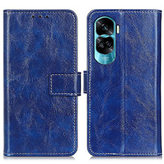 Coque Portefeuille Livre Cuir Etui Clapet K04Z pour Huawei Honor 90 Lite 5G Bleu