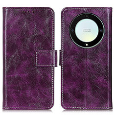 Coque Portefeuille Livre Cuir Etui Clapet K04Z pour Huawei Honor Magic5 Lite 5G Violet