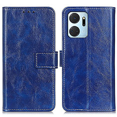 Coque Portefeuille Livre Cuir Etui Clapet K04Z pour Huawei Honor X7a Bleu