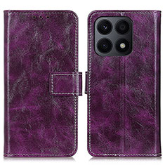 Coque Portefeuille Livre Cuir Etui Clapet K04Z pour Huawei Honor X8a 4G Violet