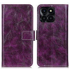 Coque Portefeuille Livre Cuir Etui Clapet K04Z pour Huawei Honor X8b Violet