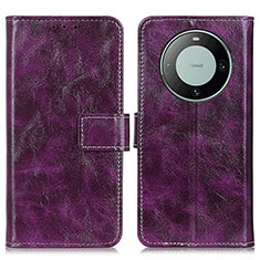 Coque Portefeuille Livre Cuir Etui Clapet K04Z pour Huawei Mate 60 Pro+ Plus Violet