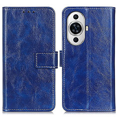 Coque Portefeuille Livre Cuir Etui Clapet K04Z pour Huawei Nova 11 Bleu