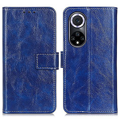 Coque Portefeuille Livre Cuir Etui Clapet K04Z pour Huawei Nova 9 Bleu