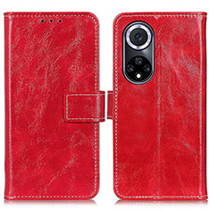 Coque Portefeuille Livre Cuir Etui Clapet K04Z pour Huawei Nova 9 Rouge