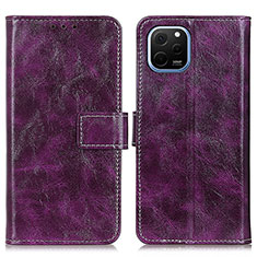 Coque Portefeuille Livre Cuir Etui Clapet K04Z pour Huawei Nova Y61 Violet