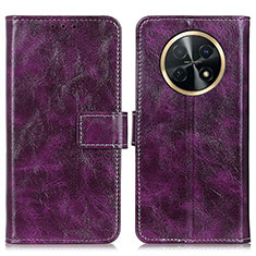 Coque Portefeuille Livre Cuir Etui Clapet K04Z pour Huawei Nova Y91 Violet