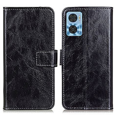 Coque Portefeuille Livre Cuir Etui Clapet K04Z pour Motorola Moto E22i Noir