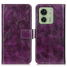 Coque Portefeuille Livre Cuir Etui Clapet K04Z pour Motorola Moto Edge (2023) 5G Violet