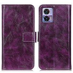 Coque Portefeuille Livre Cuir Etui Clapet K04Z pour Motorola Moto Edge 30 Lite 5G Violet